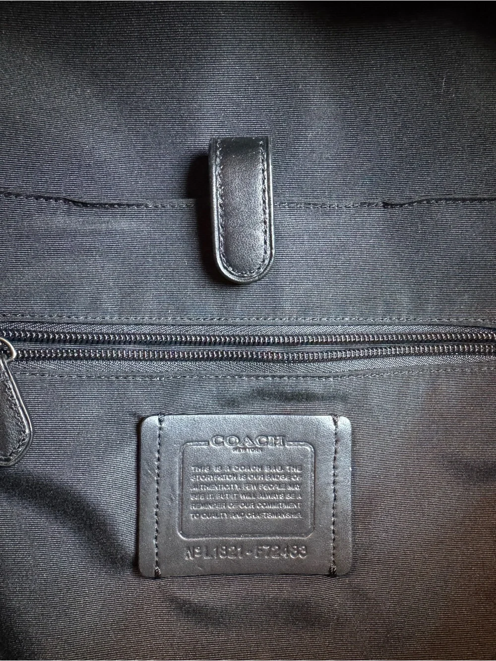 Coach Men's/Women’s Signature Logo Backpack in Charcoal and Black